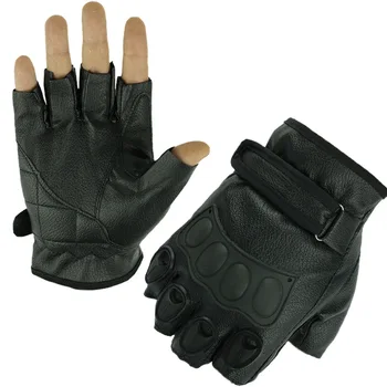 Велосипедные перчатки с полупальцами, мужские кожаные, из искусственной кожи, для защиты от Хэллоуина, Уличные, оптовые, спортивные мотоциклетные перчатки