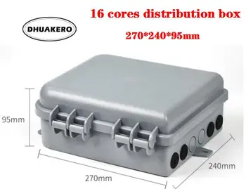 бесплатная доставка AB338 высококачественная коробка-разветвитель с 16 ядрами, Клеммная коробка, коробка FTTH, Волоконно-оптическая Распределительная коробка, настенное крепление, SC pigtail