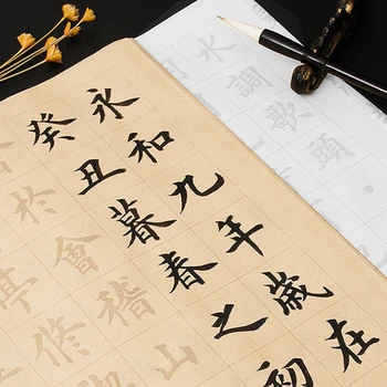Китайские Традиционные Стихи Тетрадь Для практики Сердечной Сутры Оу Ян Сюнь Тетрадь Для Тетрадей Китайский Средний Обычный Шрифт Тетради для Каллиграфии
