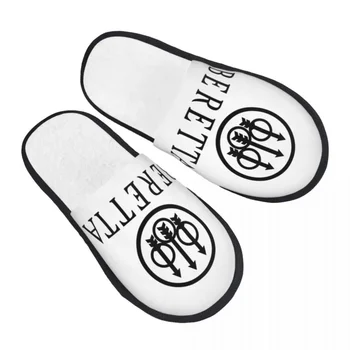 Удобные тапочки с эффектом памяти и потертостями с логотипом Beretta, женская домашняя обувь для спа с военным оружием