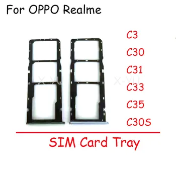 50ШТ Держатель Слота Двойной Для OPPO Realme C3 C30 C31 C33 C35 C30S C51 C53 C55 Гнездо Для Считывания Лотка для SD-SIM-карт