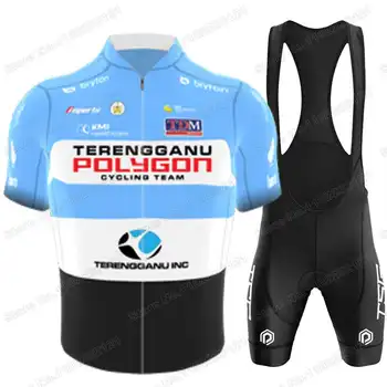 2023 Terengganu Polygon TSG Велоспорт Джерси Комплект Malaysia Pro Team Велосипедная Одежда Мужчины Рубашки Для Шоссейных Велосипедов Костюм Велосипедный Нагрудник Шорты